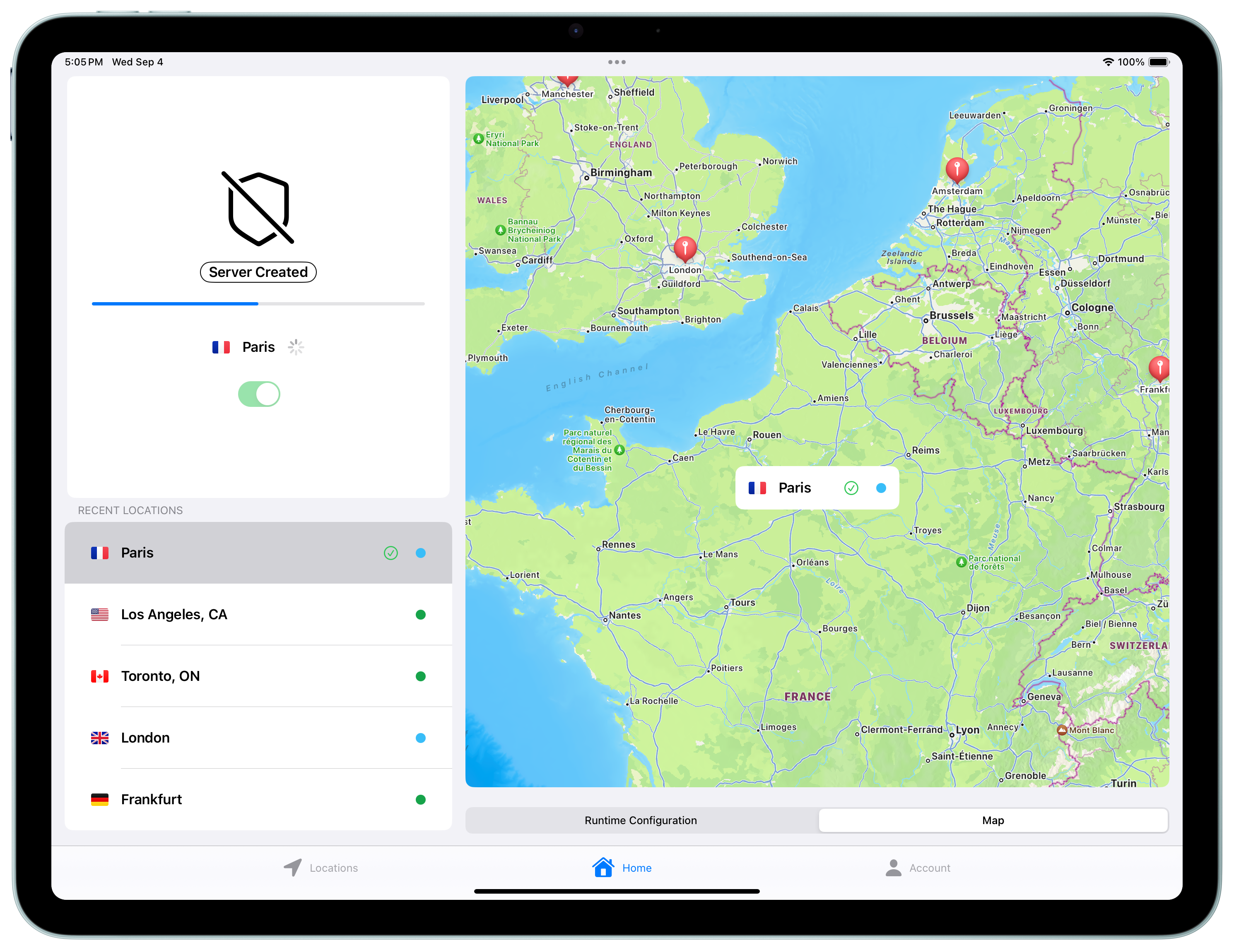 Manchester VPN on iPad